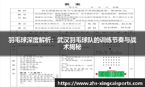 羽毛球深度解析：武汉羽毛球队的训练节奏与战术揭秘